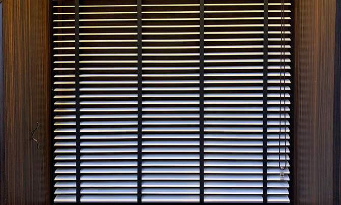 Leather Window Blinds